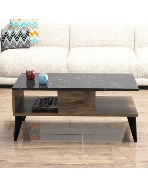 Table basse Lidya noyer - 54x90x39.6cm