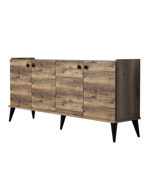 Buffet Lidya noyer - 41x182x82.5cm