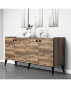 Buffet Lidya noyer - 41x182x82.5cm