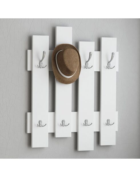 Porte-manteau mural Wave blanc - 64x79x4cm