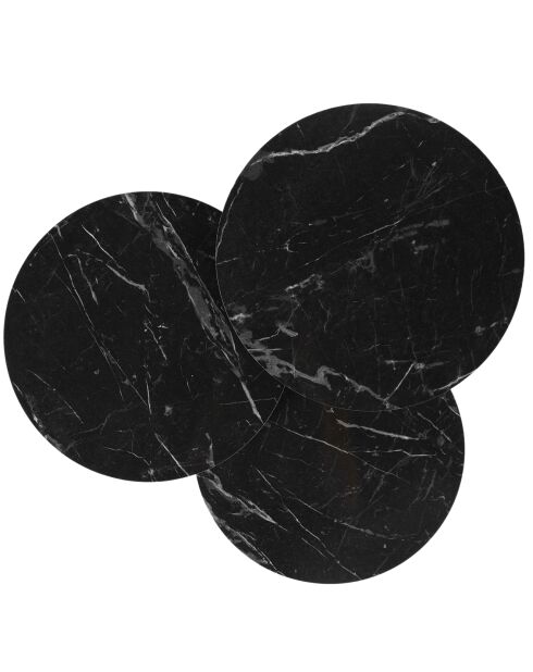 3 Tables Gigognes Siyah gris/noir