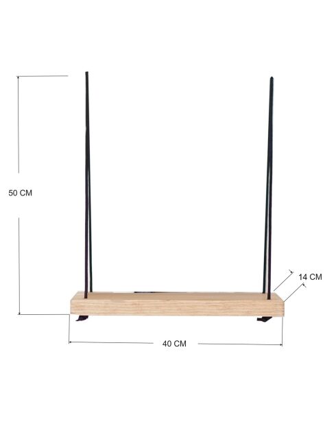 Etagère suspendu AA055 noyer - 40x13x1.6cm