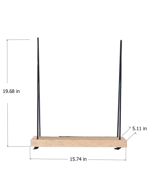 Etagère suspendu AA055 noyer - 40x13x1.6cm