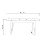 Table Vina 0701 noyer - 80x129x75cm