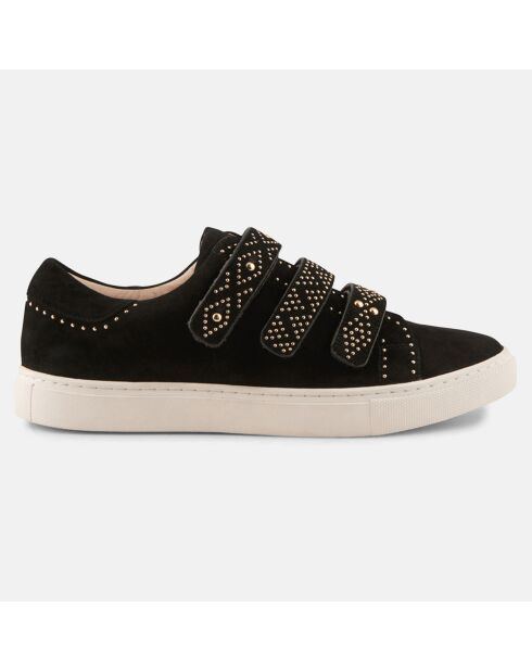 Sneakers en Velours de Cuir Lucie noires