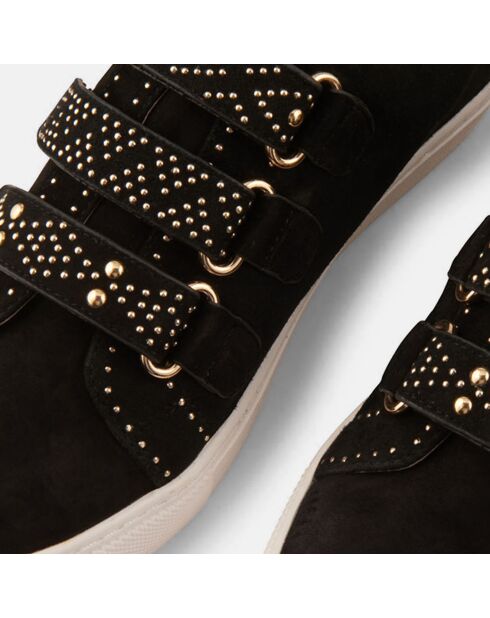 Sneakers en Velours de Cuir Lucie noires