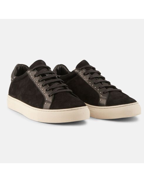 Sneakers en Velours de Cuir Clara noires