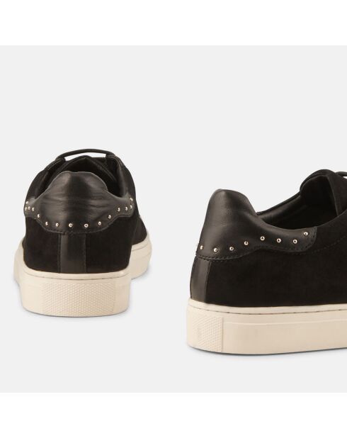 Sneakers en Velours de Cuir Clara noires