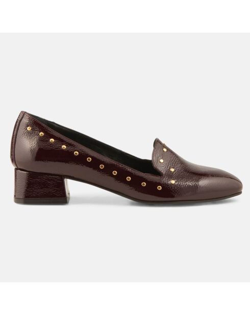 Mocassins en Cuir verni Fanny bordeaux
