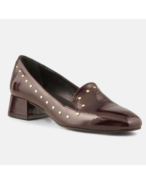 Mocassins en Cuir verni Fanny bordeaux