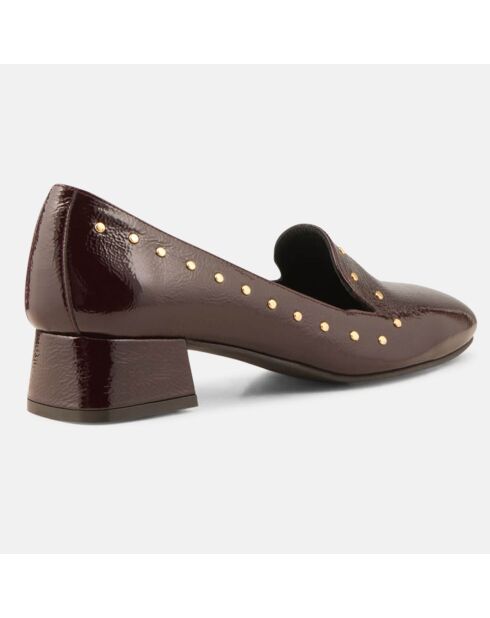 Mocassins en Cuir verni Fanny bordeaux