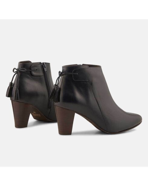 Bottines en Cuir Marie marine foncé - Talon 7 cm