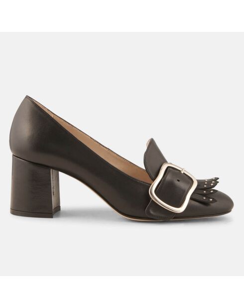 Trotters en Cuir Lili noirs - Talon 6 cm