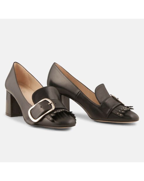 Trotters en Cuir Lili noirs - Talon 6 cm