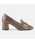 Trotters en Cuir verni Lili étain - Talon 6 cm