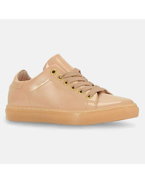 Sneakers en Cuir Betty poudre