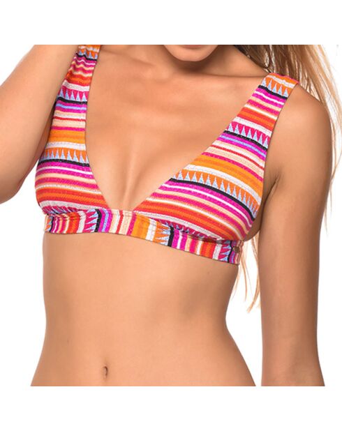 Haut de Maillot triangle Finzo Macapa rose