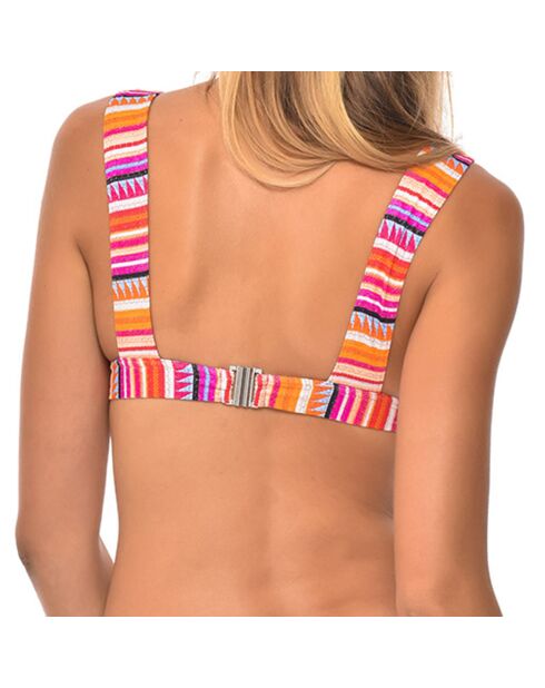 Haut de Maillot triangle Finzo Macapa rose