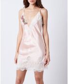 Robe nuisette 100% Soie rose