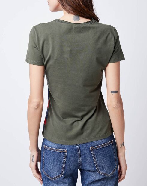 T-Shirt imprimé drapeau vert sapin
