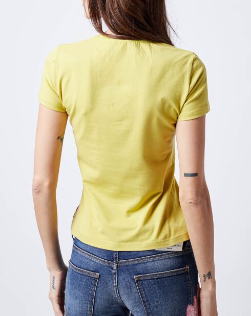 T-Shirt imprimé drapeau jaune