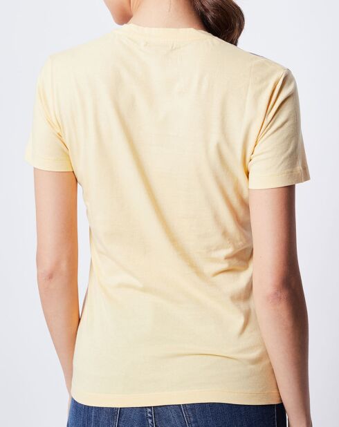 T-Shirt imprimé avec perles jaune/multicolore