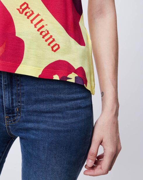 T-Shirt imprimé jaune/multicolore