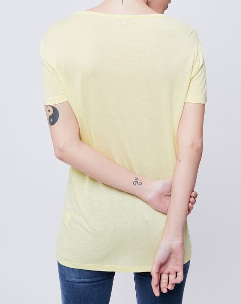 T-Shirt imprimé girafe jaune poussin