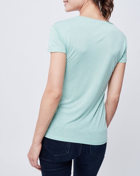 T-Shirt imprimé vert d'eau/vert/blanc