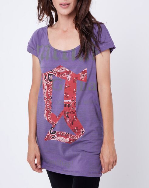 T-Shirt imprimé Gazette violet