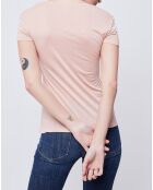T-Shirt imprimé rose saumon