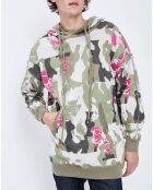 Sweat camouflage kaki/beige/rose