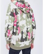 Sweat camouflage kaki/beige/rose