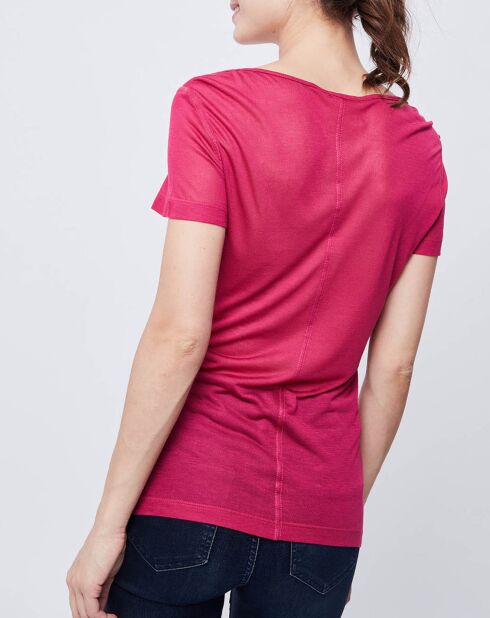 T-Shirt fin avec imprimé pourpre