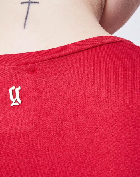 T-Shirt imprimé ethnique rouge/multicolore