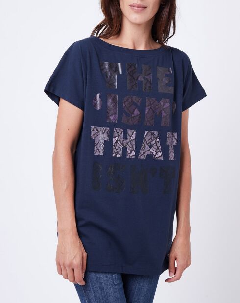 T-Shirt à motif bleu nuit