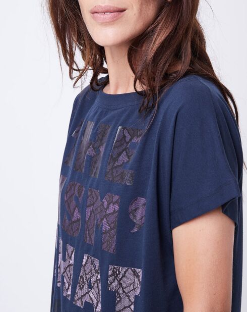 T-Shirt à motif bleu nuit