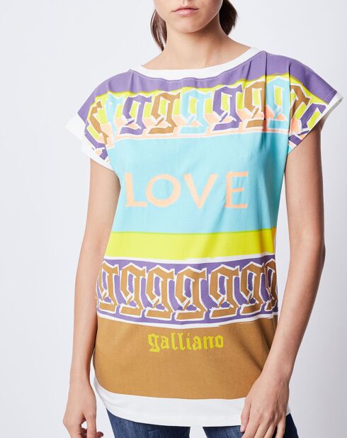 T-Shirt imprimé multicolore