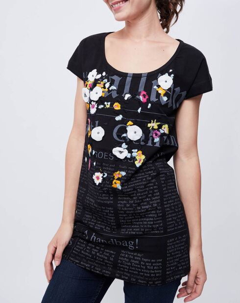 T-Shirt imprimé Gazette noir