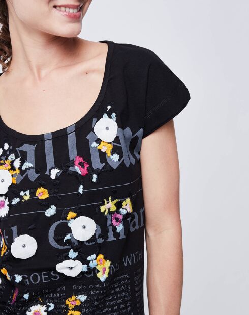 T-Shirt imprimé Gazette noir