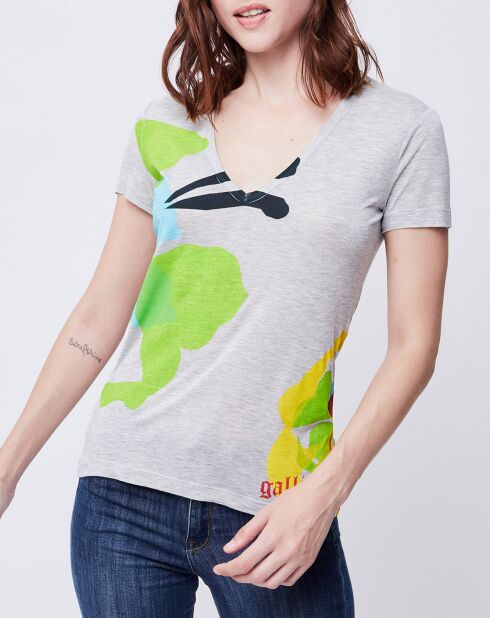 T-Shirt imprimé gris clair