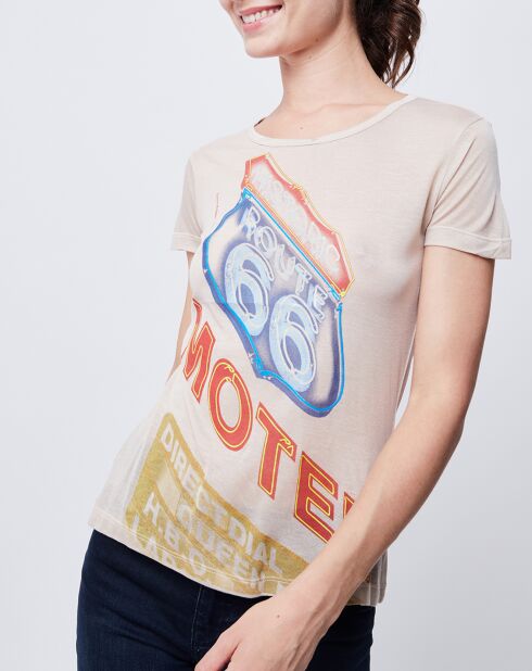 T-Shirt Imprimé beige