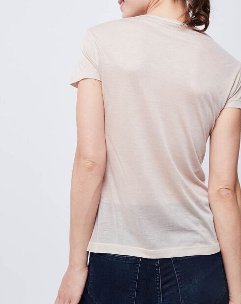 T-Shirt Imprimé beige
