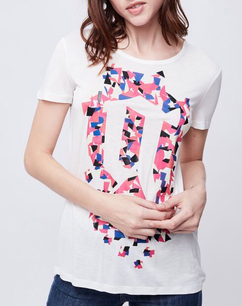 T-Shirt imprimé blanc cassé/multicolore