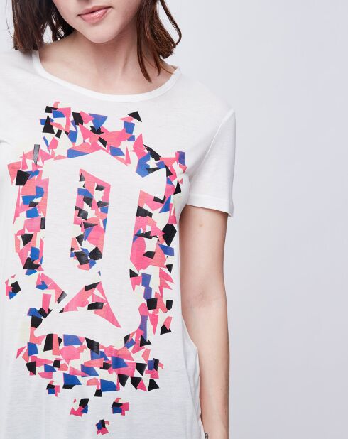 T-Shirt imprimé blanc cassé/multicolore
