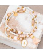 Bracelet Margo en Acier doré/blanc