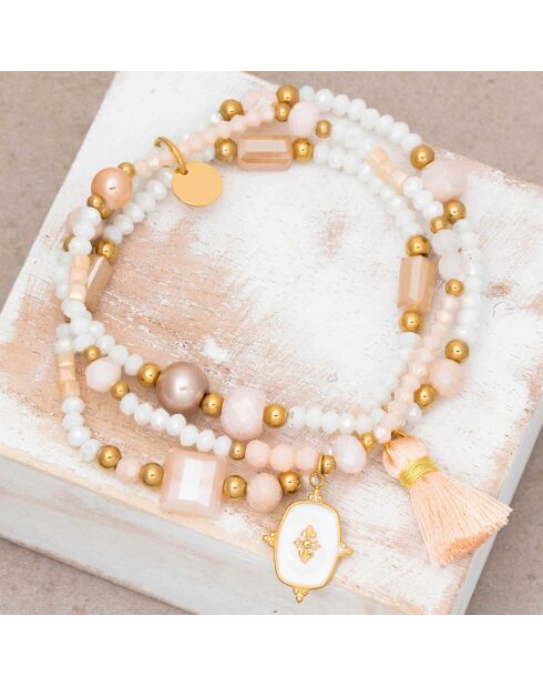 Bracelet Margo en Acier doré/blanc