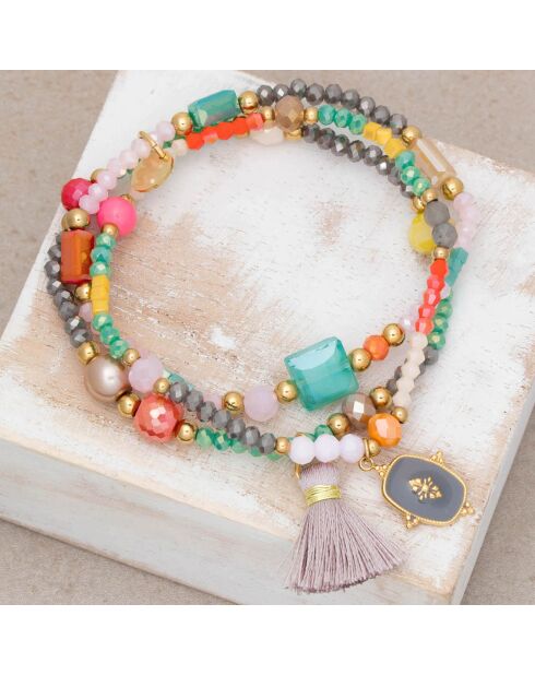 Bracelet Margo en Acier argenté/multicolore