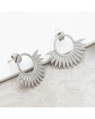 Jango Ohrringe aus silbernem Stahl