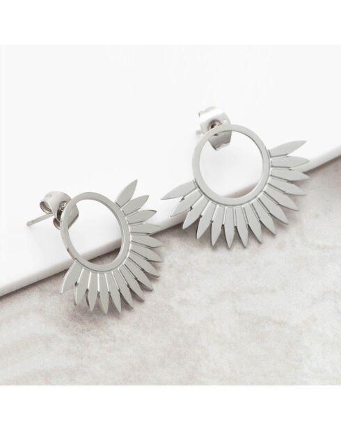 Jango Ohrringe aus silbernem Stahl